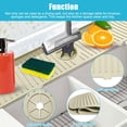 thumbnail image 4 of Kitchen Sink Splash Guard, EEEkit 24inch Silicone Faucet Handle Drip Catcher Tray Mat, Dish Soap Dispenser Sponge Holder, Sink Accessories for Kitchen Counter and Bathroom, Gray/Off White, 4 of 10