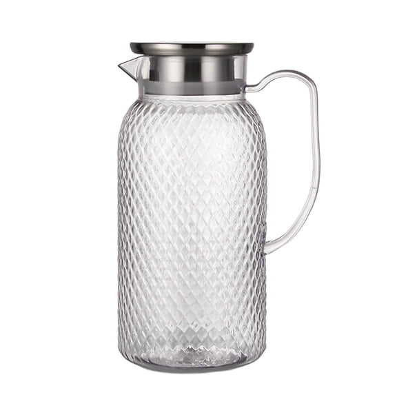 Fareti Acrylic Pitcher, Clear Water Pitcher with Lid, Fridge Jug, BPA-Free, Shatter-Proof, Great for Iced Tea, Sangria, Lemonade, Juice, Milk, and More