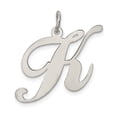 thumbnail image 1 of 925 Sterling Silver Dainty Letter K Initiale Nom Monogramme Collier Pendentif Pendentif, 1 of 5