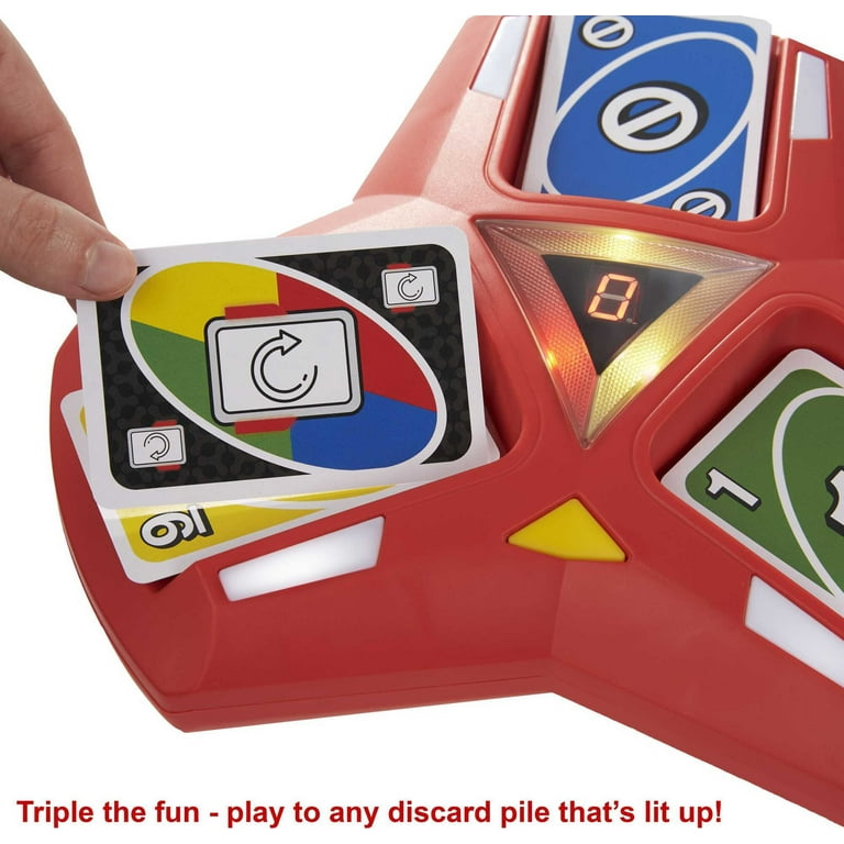 UNO Attack Card Game for Family Night with Card Launcher Featuring Lights &  Sounds 