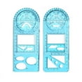 thumbnail image 2 of 2pc Multifunctional Student Math Ruler Multifunctional Rotatable Active Math Ruler Drawing Template, 2 of 3