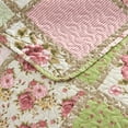 thumbnail image 5 of JML 3-Piece Quilt Set with 2 Shams, Soft Microfiber Bedspread Coverlet Set, Queen, Pink Floral, 5 of 5