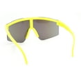 thumbnail image 4 of Boys Kids Rimless Color Mirror Neon Wrap Curved Sport Sunglasses Yellow - Blue Mirror, 4 of 4