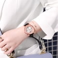 thumbnail image 3 of YZZZJZQL Women Watch Fashion Elegant Ladies Pu Leather Leather Waterproof Quartz Wristwatch Black, 3 of 5