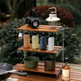 thumbnail image 3 of Youkk Sturdy And Durable Camping Rack - For Picnics Camping And Barbecues And X-shaped Connector Is Made Wood surface three layers, 3 of 6