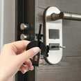 thumbnail image 3 of SEWCHICS Portable Door Lock Black Metal Travel Door Security Lock for Home, Hotel, Dorm, and Apartment Use, 3 of 8