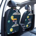 thumbnail image 3 of Naloa Astronaut With USA Flag 2Pcs Anti-Kick Back Seat Cover Kick Mat, Car Seat Protector with 3 Storage Pockets, 3 of 8