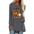 thumbnail image 1 of T-shirt à Manches Longues avec Imprimé Graphique d'Halloween pour Femmes, Confortable, Coupe Ample, Col Rond, Automne Hiver, Décontracté, Quotidien, Basique, Hauts, 1 of 4