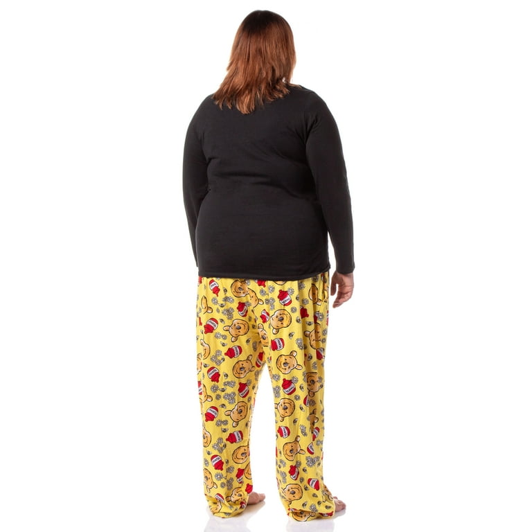 Disney Women s Plus Size Winnie The Pooh and Hunny Toss Print Loungewear Pajama Pants