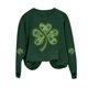 thumbnail image 4 of RKSTN Women's St Patrick's Day Sweatshirt Plus Size Crewneck Irish Gift St Patricks Luckys Shamrocks Graphic Print Hoodless Sweatshirts Top Womens Casual Round Neck Loose Fits Long Sleeve T Shirts, 4 of 5