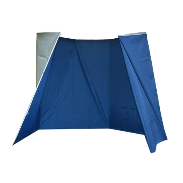 Fishing Umbrella 4.8m Beach Shelter Shade Apron Sun Protect with Dark Blue