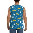 thumbnail image 4 of Lsque Cartoon Goose Print Men's Cotton Blend Sleeveless Muscle Shirts (S-3XL)- Moisture Wicking, Odor Protection, UPF 30+,XX-Large, 4 of 8