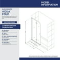thumbnail image 4 of DreamLine Aqua Fold 36 in. D x 36 in. W x 76 3/4 in. H Frameless Bi-Fold Shower Door in Chrome with White Base and Backwall Kit, 4 of 16