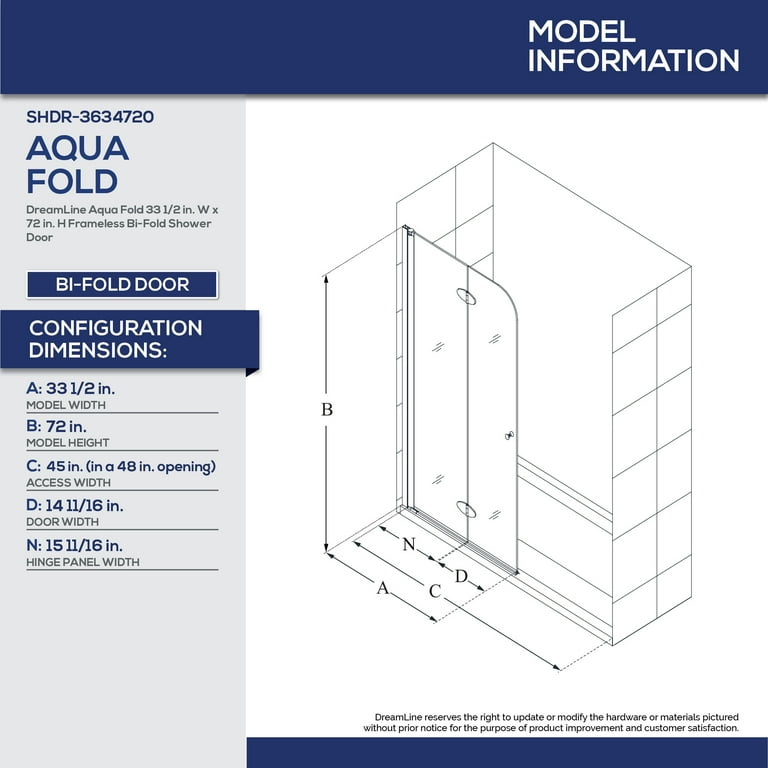 Aqua Fold 36 in. D x 36 in. W x 76 3/4 in. H Frameless Shower Door with Base and Backwalls Aqua Fold 36 in. D x 36 in. W x 76 3/4 in. H Frameless Shower Door with Base and Backwalls
