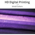 thumbnail image 3 of Purple Striped Shower Curtain, Abstract Mosaic Glass Texture and Dark Stripe Shower Curtains, Modern Elegant Neon Purple Art Decorative Fabric Bathroom Curtains Shower Set with Hooks, 72 x 72, 3 of 6