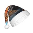 thumbnail image 2 of Cauagu Colorful Plant Tiger for Adult Christmas Hat,1-Pack Xmas Holiday Hat Santa Hat for Women & Men Festive Headwear Accessories Fit for Christmas/New Year/Party, 2 of 6