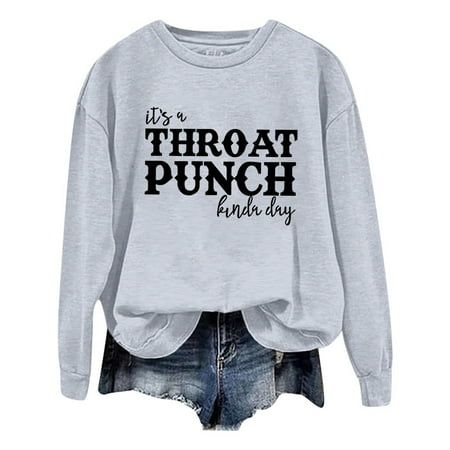 Women Sweatshirt Sweat Shirts Women Long Sleeve Pullovers for Women Gray Womens Crewneck Sweatshirt Fall Womens Clothes Clothing for Women