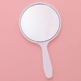 thumbnail image 2 of Round Hand Mirror Hand Held Mirror Makeup Hand Mirror Hairdressers Vanity Mirror Mirror Cosmetic Mirror with Handle for Travel Home Salon Handheld Mirror, 2 of 7