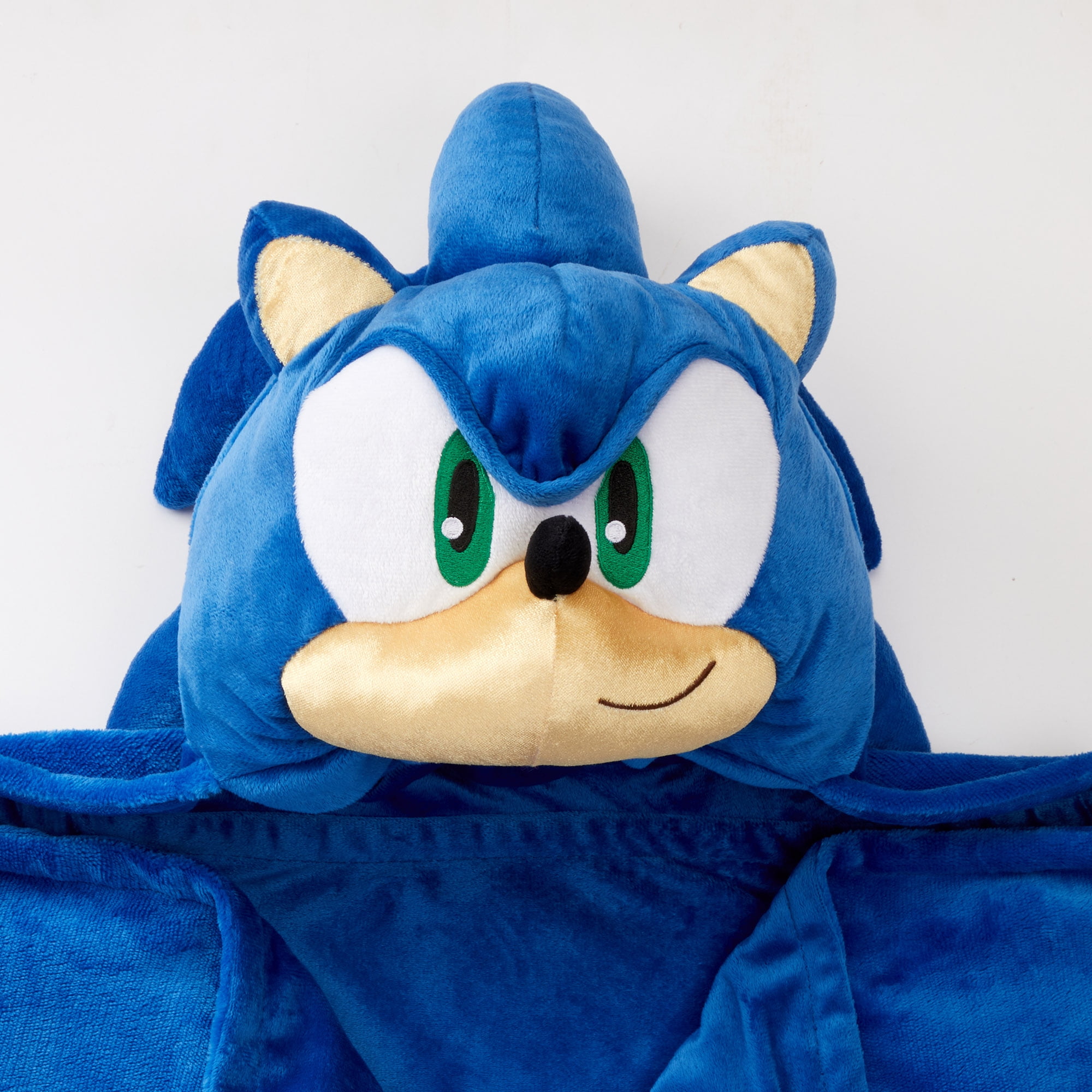 Sonic Kids Hooded Throw, Wearable Plush, Blue