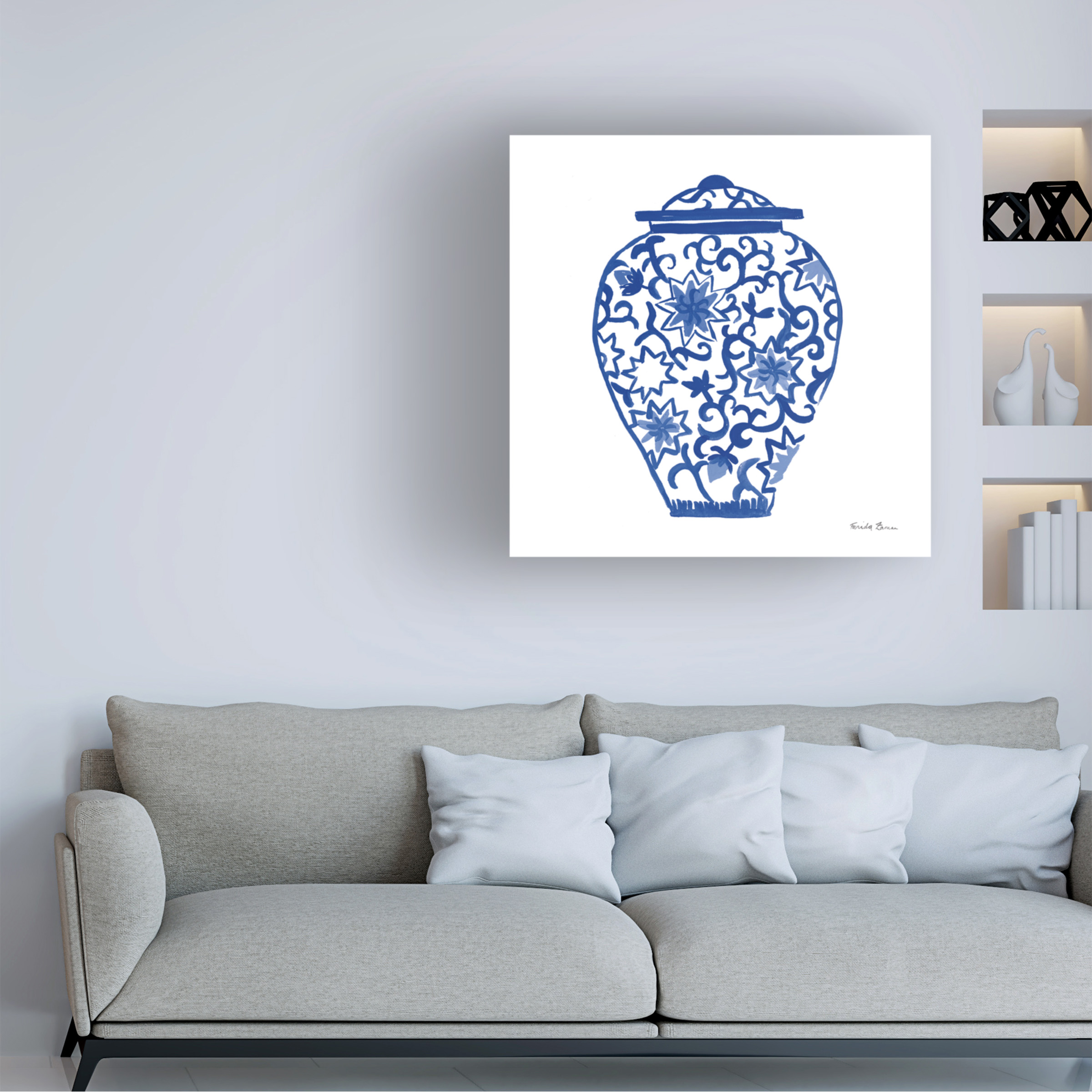 Trademark Fine Art 'Chinoiserie III' Canvas Art by Farida Zaman