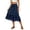 A-Blue20, variant on XIAONU Drawstring Waist Skirt for Women Ruffled Casual Midi Skirt