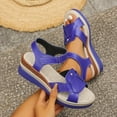 thumbnail image 2 of Wensltd Women Open Toe Sandals Wedge Solid Color Summer Trendy Sandals Casual Breathable Outdoor Daily Shoes, 2 of 9