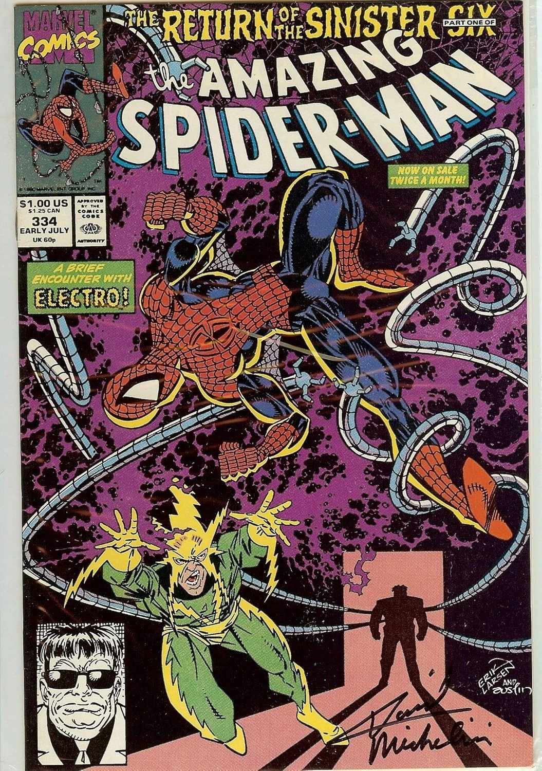 Amazing Spider-Man #334 Signed by Erik Larsen