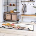 thumbnail image 5 of SKYSONIC 2X6 Feet Vintage Bicycle Autumn Runner Rug with Rubber Backing, Fall Bouquet Pumpkins Non Slip Entryway Rug Runner Washable Soft Area Rug Carpet for Hallway Bedroom Kitchen Decor, 5 of 6