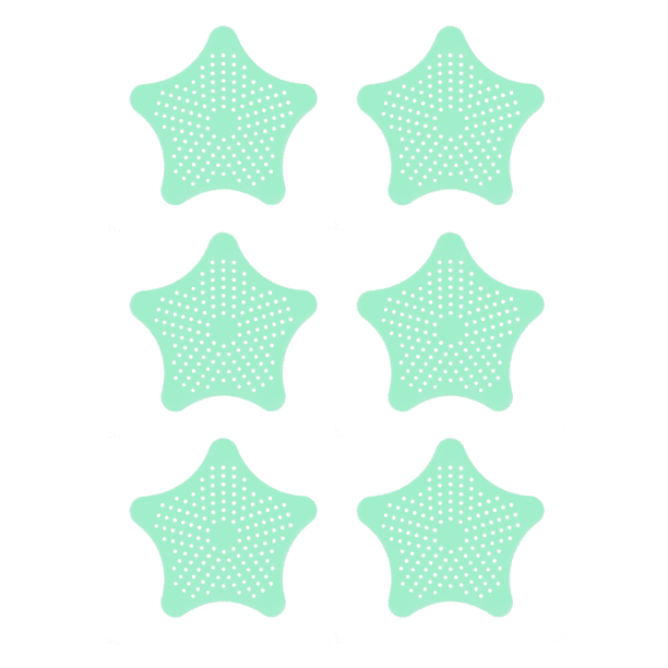 Coladores de goma para fregadero de estrella de mar, tapón colador para fregadero de cocina, cubierta de drenaje de silicona, recogedor de pelo para drenaje de bañera