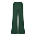 thumbnail image 6 of Utoimkio Women's Wide Leg Linen Lounge Pants High Waisted Drawstring Casual Loose Harem Pants for Women with Pockets, 6 of 8