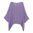 thumbnail image 2 of Tittly T Shirts for Women Basic Tees Women's Fashionable And Casual Large Size Loose Cotton Nine Point Sleeve Top T Shirt Tshirts Shirts Tops for Women Trendy Grey XXL, 2 of 4