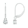 thumbnail image 1 of Angara Lab Grown Diamond Earrings - -Round Diamond Leverback Earrings in Platinum for Women, 1 of 5
