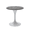 Black, variant on LeisureMod Verve 27" Round Dining Table, Mid-Century Modern Sintered Stone Top Dining Table with White Stainless Steel Pedestal Table Base for Kitchen and Dining Room, Grey