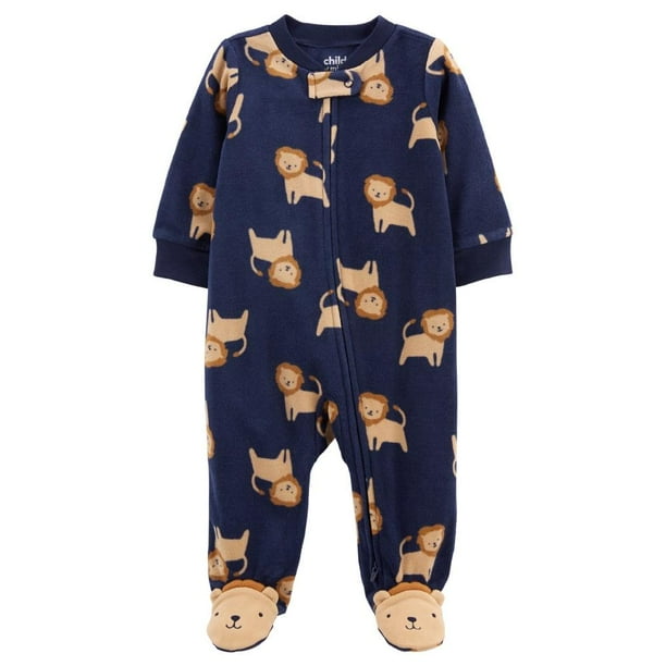 Mameluco Carter´s Child of Mine Azul Estampado leones 0-3M