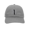thumbnail image 2 of Daxton Old English 3D Alphabet Letters Numbers Initial Baseball Dad Hat - Light Grey, Number 1, 2 of 2