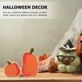 thumbnail image 3 of WHAMVOX 2Pcs DIY Pumpkin Cutouts for  Decor Orange PVC Desktop Pumpkin Ornaments, 3 of 8