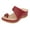 Red, variant on Womens Toe Ring Orthopedic Sandals Slides Comfortable Bunion Orthotic Wedge Slippers Vintage Boho Hollow Flower Slip On Walking Shoes