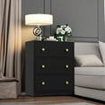 thumbnail image 5 of Nicehill 3 Drawer Dresser, Black Nightstand for Bedroom with Drawers, Small Dresser Bedside Table Chest of Drawers for Bedroom, Hallway, Entryway, Closets (Black), 5 of 16