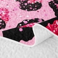 thumbnail image 5 of Erosebridal Ombre Glitter Leopard Twin Quilt Set,Gradient Cheetah Spot Twin Coverlet Set For Girls,2-Piece, 5 of 7