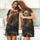 thumbnail image 4 of Easygdp Adorable Otter Pair Hug Camisón de manga corta para mujer, informal, estampado, 4 of 6