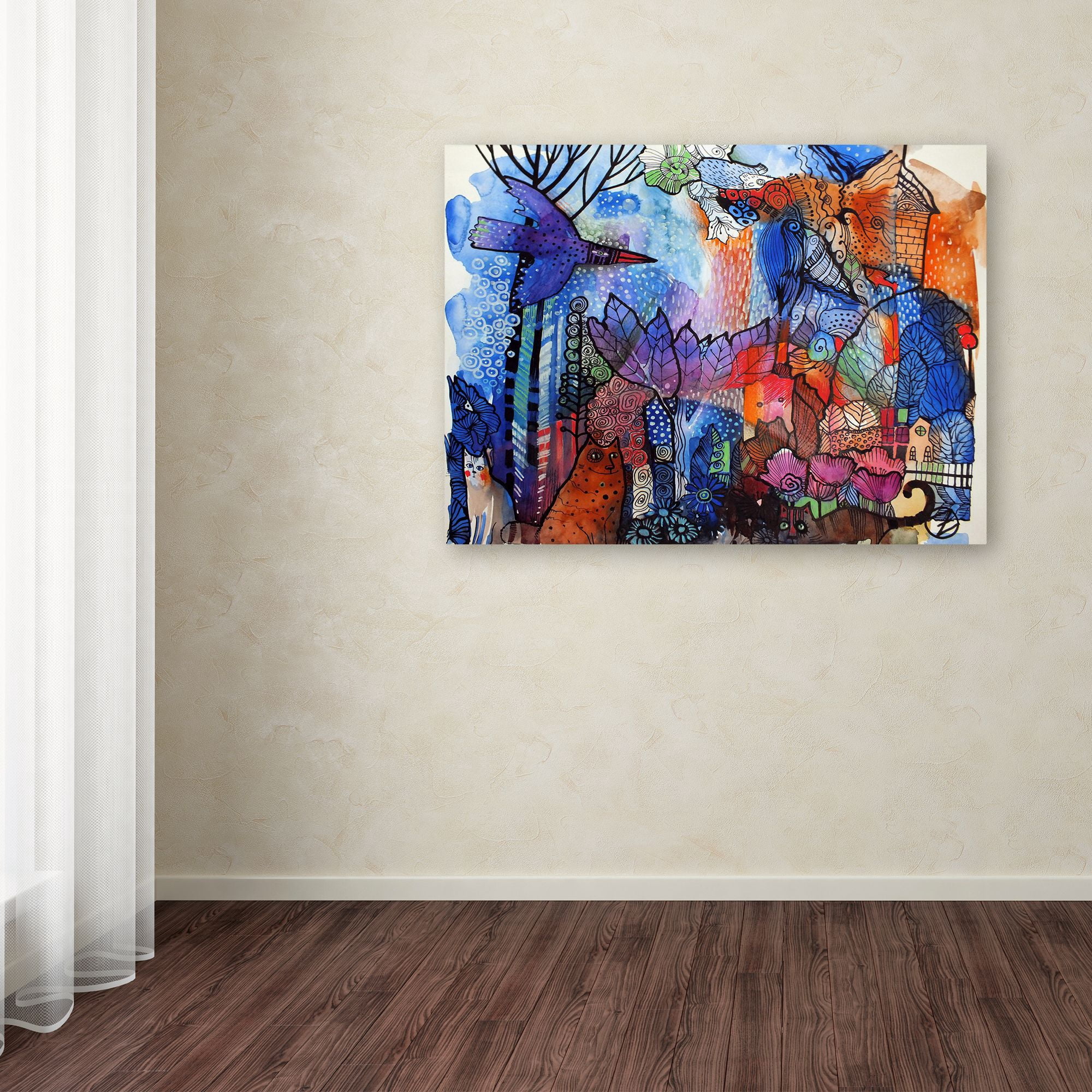 Trademark Fine Art 'Village' Canvas Art by Oxana Ziaka