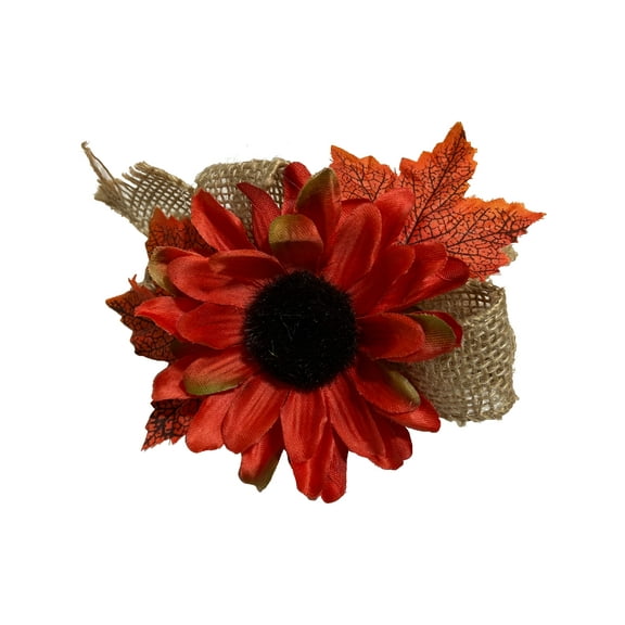 Scarecrow Red Sunflower Hair Piece Costume Accessory