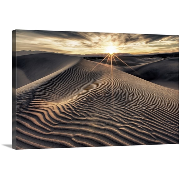 Great BIG Canvas | "Sand Dunes at sunrise" Canvas Wall Art - 48x32