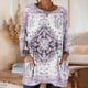 thumbnail image 1 of TaTaai Casual Print Long Sleeve Round Neck T Shirts for Women Loose Fit With Pockets Soft Blouse 2026 Lightweight Polyester Comfort Top Gift, 1 of 7