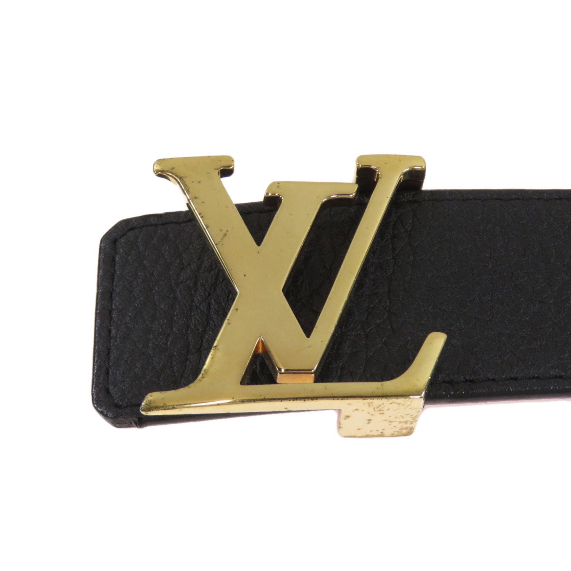 black louis vuitton belt gold buckle