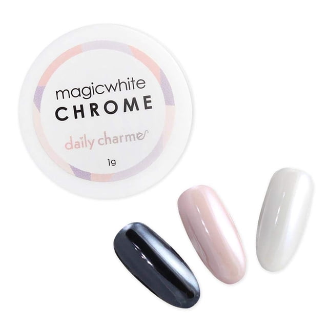 Polvo cromado para uñas Daily Charme Magic White, 1 g