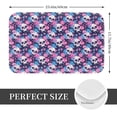 thumbnail image 2 of Sikiie Skull Flower Blue Print Flannel Anti-slip Floor Mat 16x24in, Thickened Dustproof Entrance Door Mat Floor Mat for Kitchen, Bathroom, Laundry Room, 2 of 7