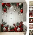 thumbnail image 1 of Cortina de Ducha Decorativa con Temática Navideña | Cortina Divisoria para Baño de 180X150Cm | Poliéster Multicolor | Decoración Festiva, 1 of 6