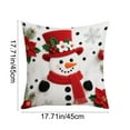 thumbnail image 3 of Christmas Snowman Throw Pillow Cover 18 X 18,Christmas Decorations Winter Holiday Decor Throw Cushion Case,Christmas Decorative Pillow Cases with Soft Fabric Hidden Zipper for Home Decor, 3 of 6