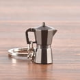 thumbnail image 2 of Coffee Tamper Keyring Key Chain Design Gift Barista Ring Coffee Accessories Moka pot, 2 of 7